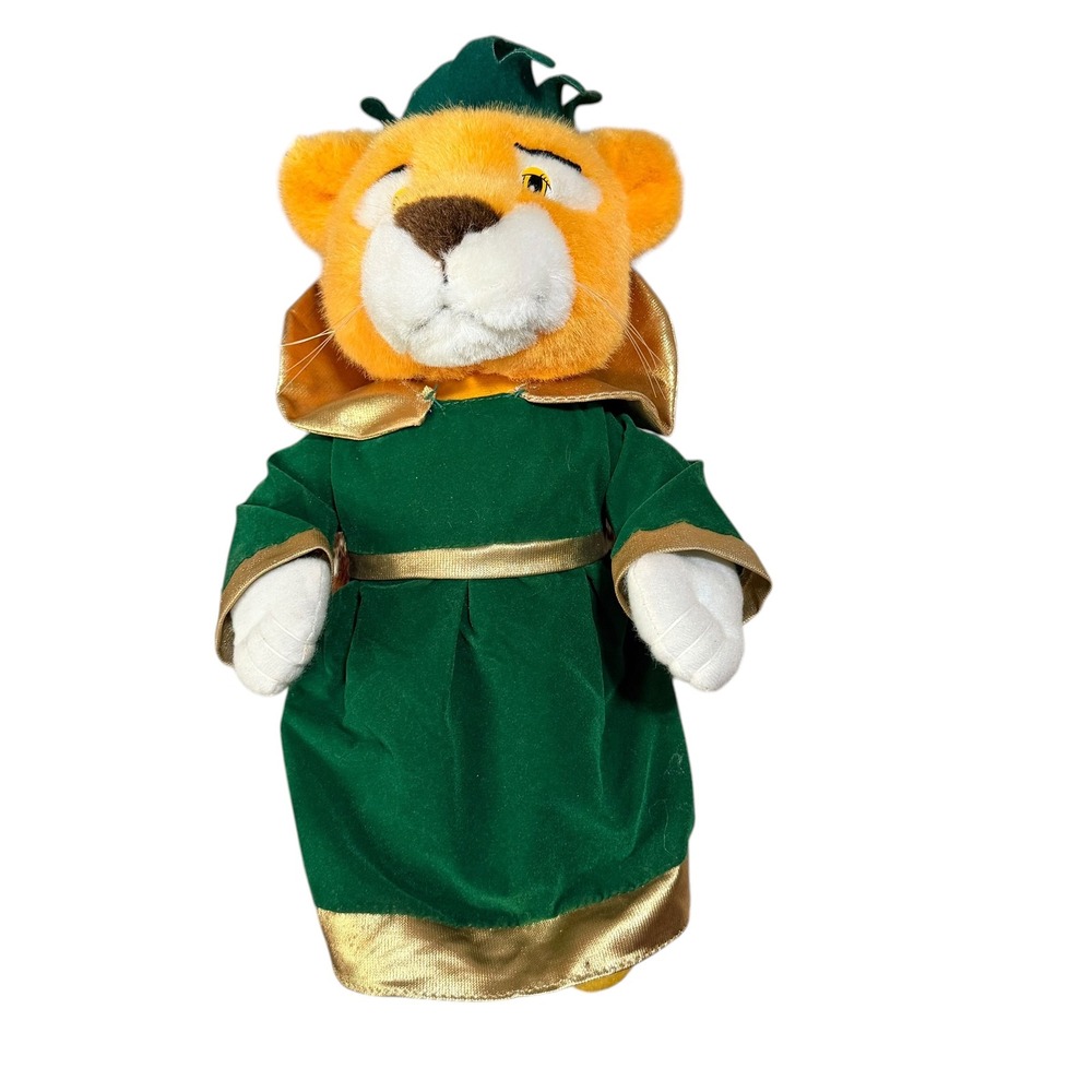 Vintage 1994 Liberty Toy Disney Robin Hood Prince John Plush Lion Green Robe 12"